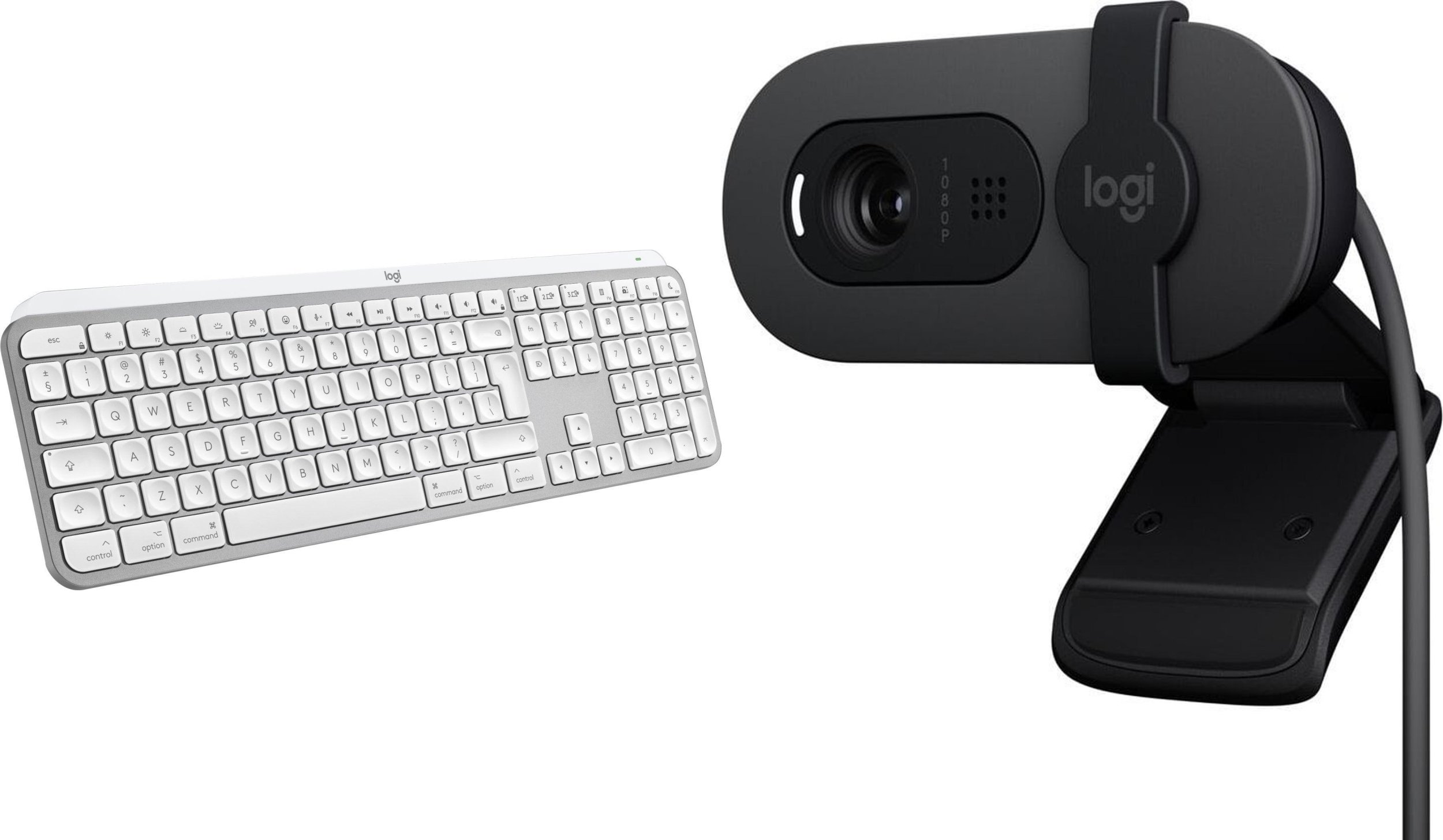 Klawiatura Logitech MX Keys S for Mac (920-011638) + Brio 100 (960-001585)