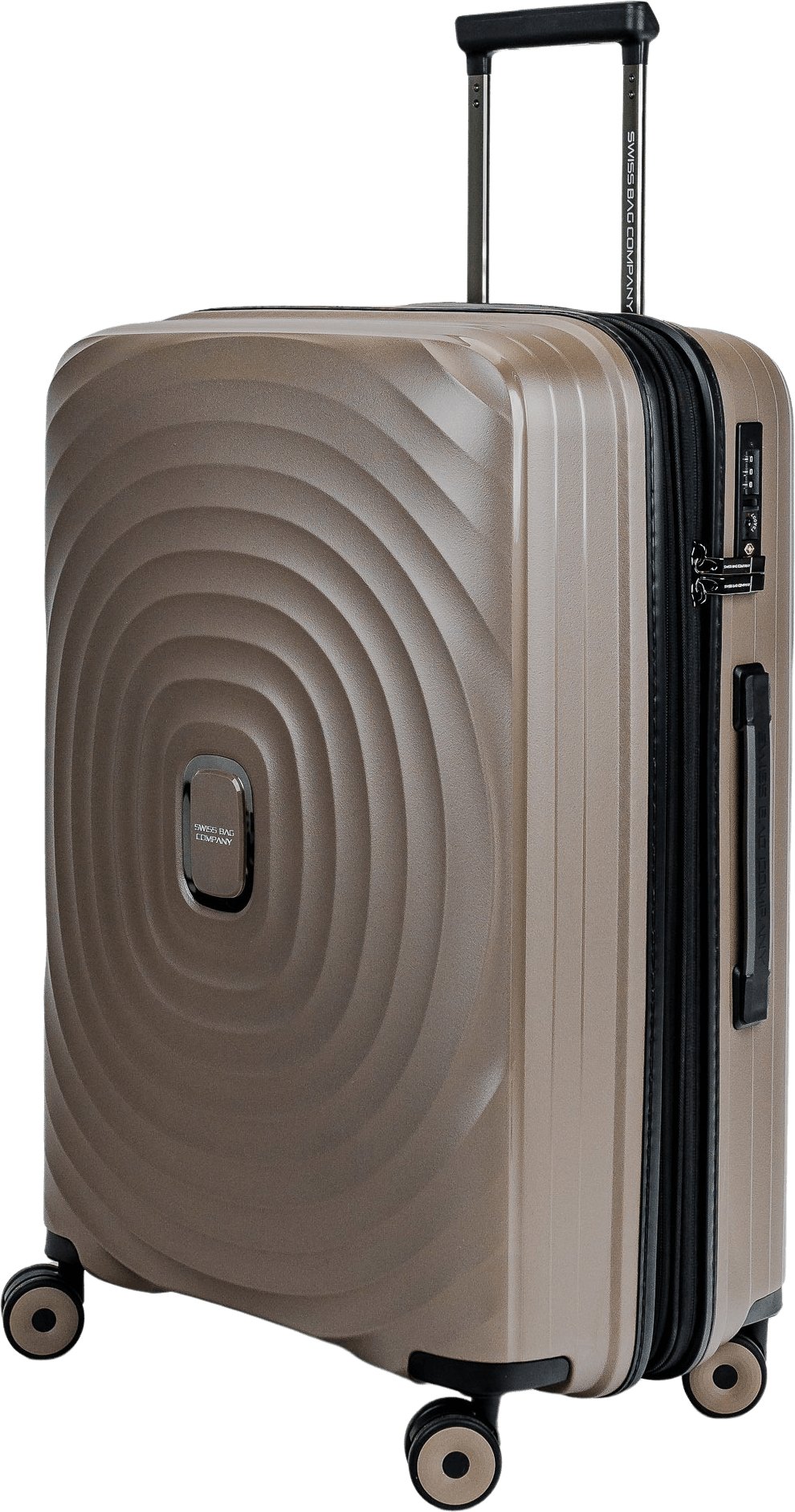 Średnia walizka SwissBags Echo 67 cm szampański Uniwersalny