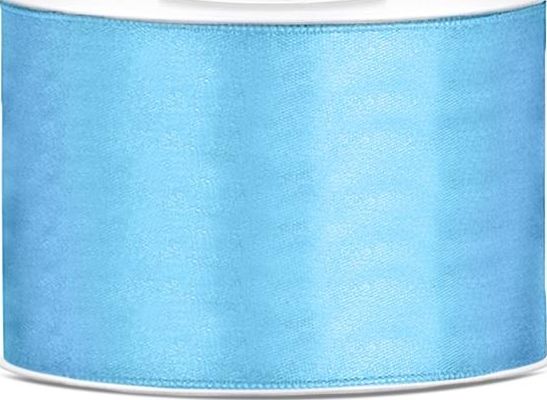 Party Deco Wstążka satynowa, błękitna, 50 mm x 25 m uniwersalny