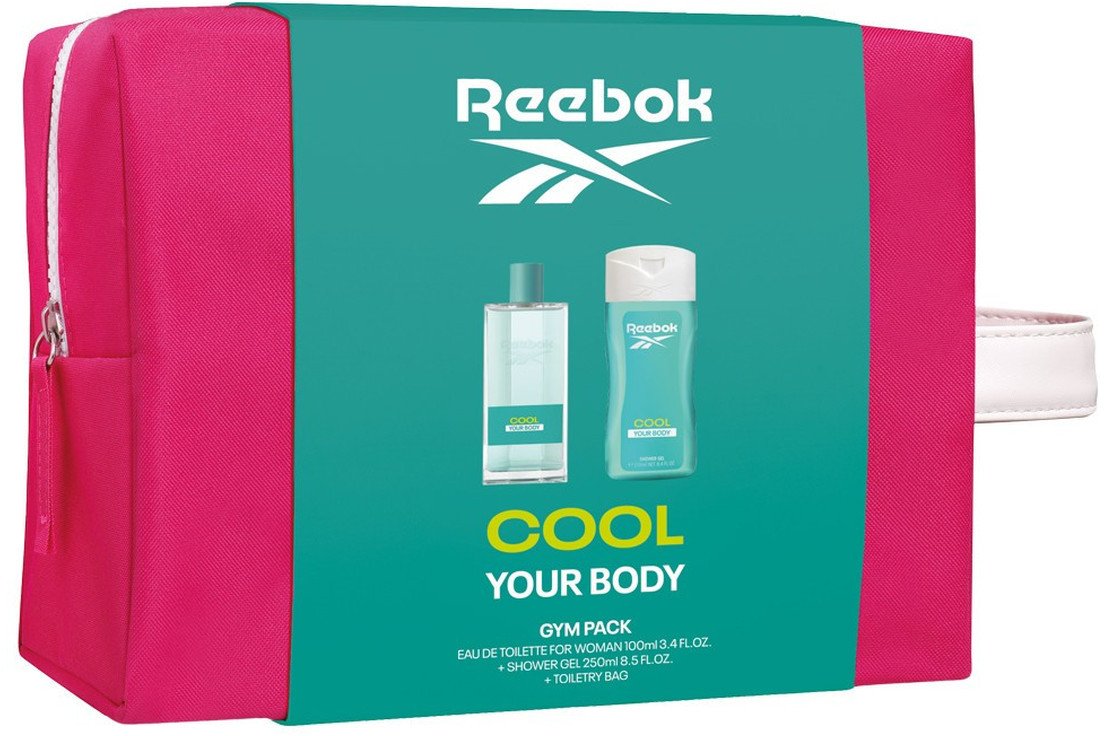 Reebok Cool Your Body Zestaw prezentowy - kosmetyczka woda toaletowa 100ml + żel pod prysznic 250ml