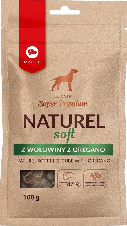 Maced MACED NATUREL SOFT przysmak dla psa z wołowina i oregano - przysmak - 100g