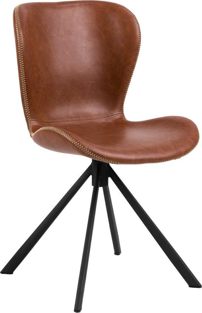 Actona Krzesło Batilda Retro cross brandy /czarne