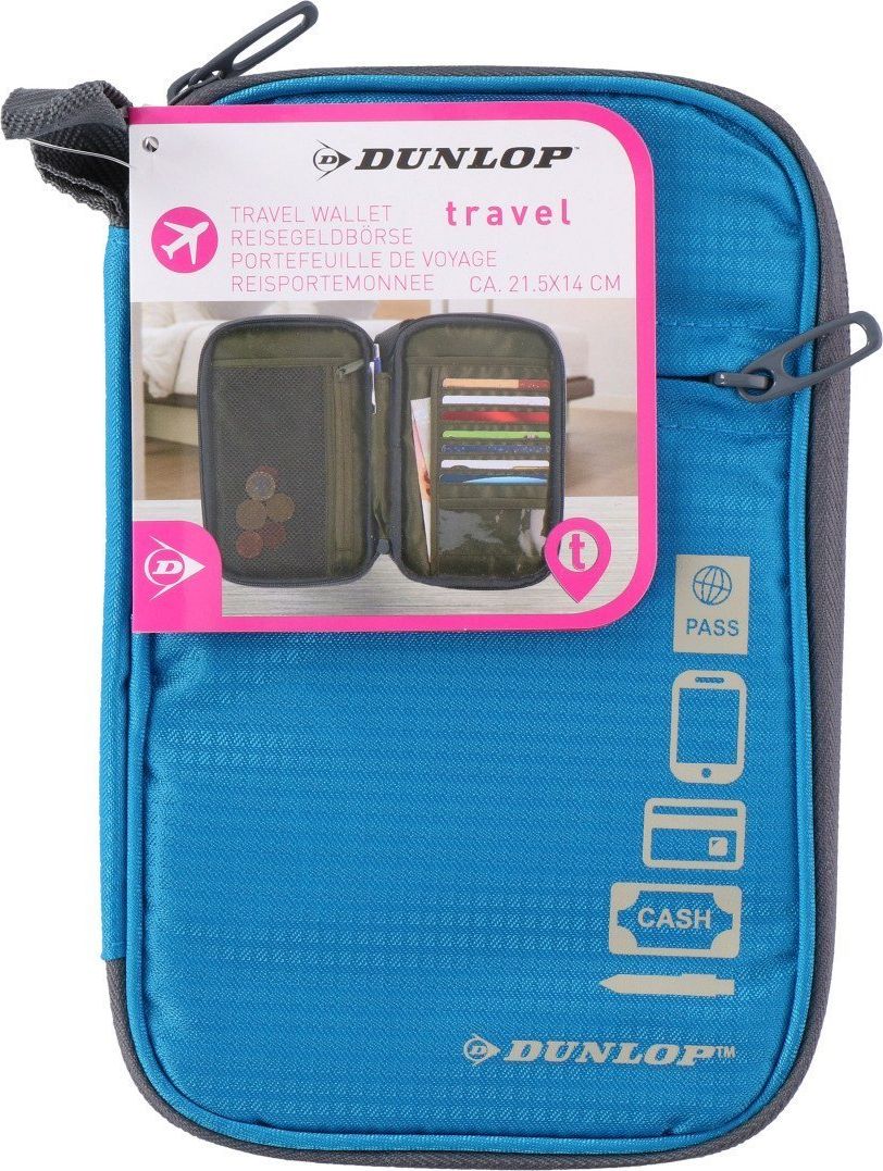 Dunlop Organizer podróżny portfel na dokumenty Dunlop 13x20cm uni