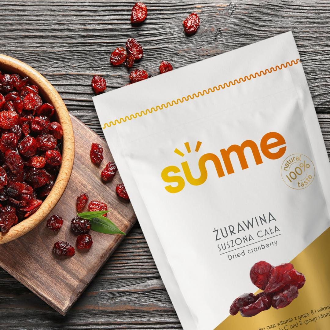 Sunme Żurawina suszona cała 1 kg