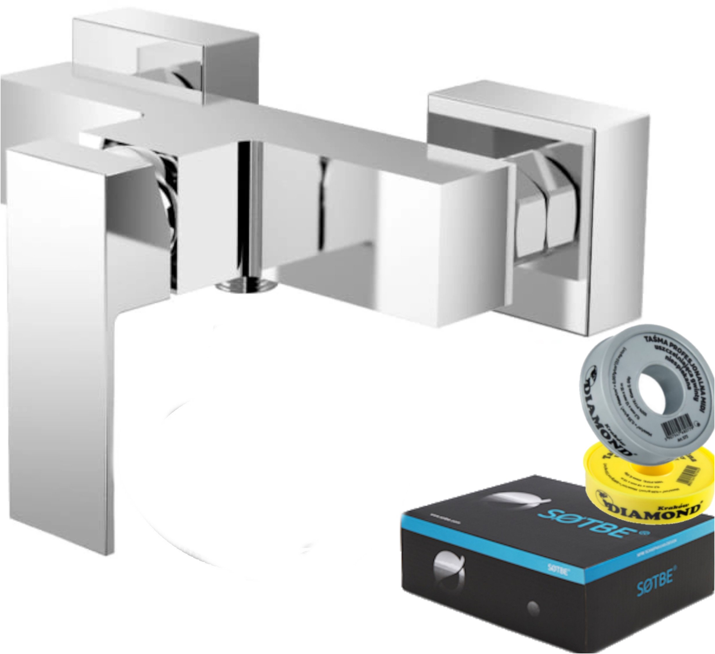 VORMA bateria prysznicowa kwadratowa . Kran łazienkowy do prysznica SOTBE