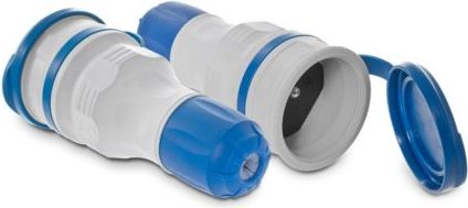 KEL Gniazdo przenośne z klapką 16A 2P+Z 250V IP54 szary/niebieski GN-54 (W-97979)