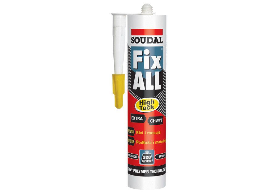 Soudal Klej-uszczelniacz hybrydowy Fix All High Tack 290ml biały