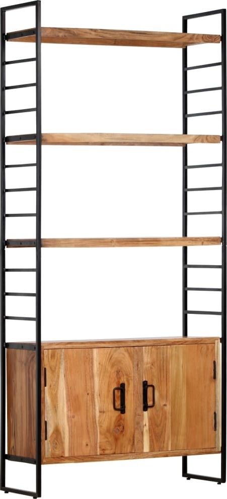 vidaXL Regał na książki, 4 poziomy, 80x30x180 cm, lite drewno akacjowe