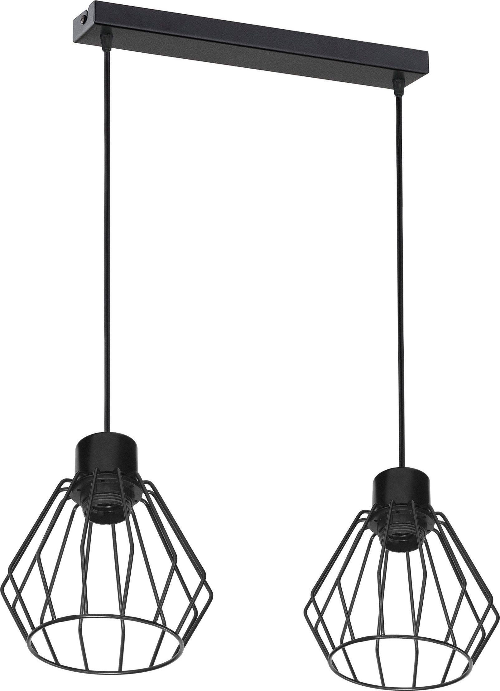 Lampa wisząca Orno PINO lampa wisząca, moc max. 2x60W, E27, czarna