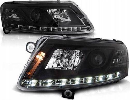 Lampy przednie reflektory Audi A6 C6 BLACK XENON h