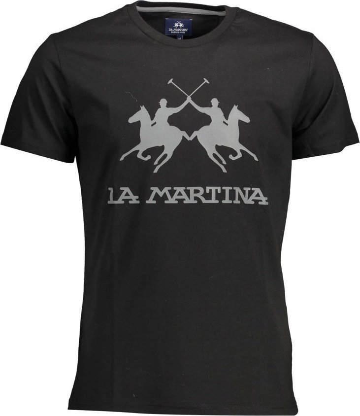 La Martina T-SHIRT MĘSKI Z KRÓTKIM RĘKAWEM LA MARTINA CZARNY M