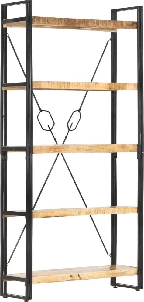vidaXL VidaXL 5-poziomowy regał na książki, 90x30x180 cm, lite drewno mango