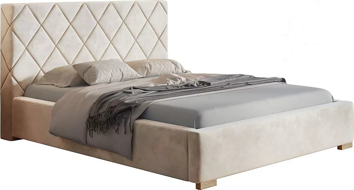 Elior Łóżko tapicerowane 120x200 Savana 3X - 48 kolorów + materac piankowy Contrix Visco Premium