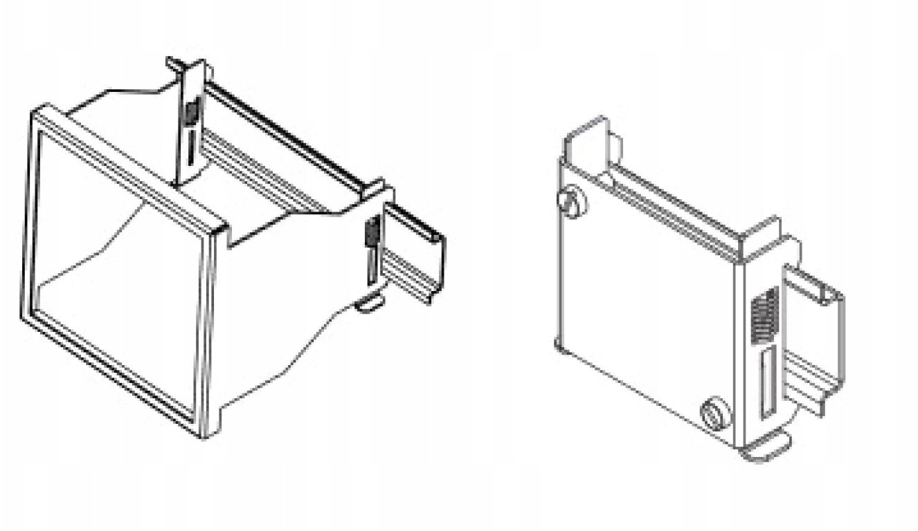 Adapter na szynę 5:otwór 45x45mm 00:wykonanie standardowe ATS