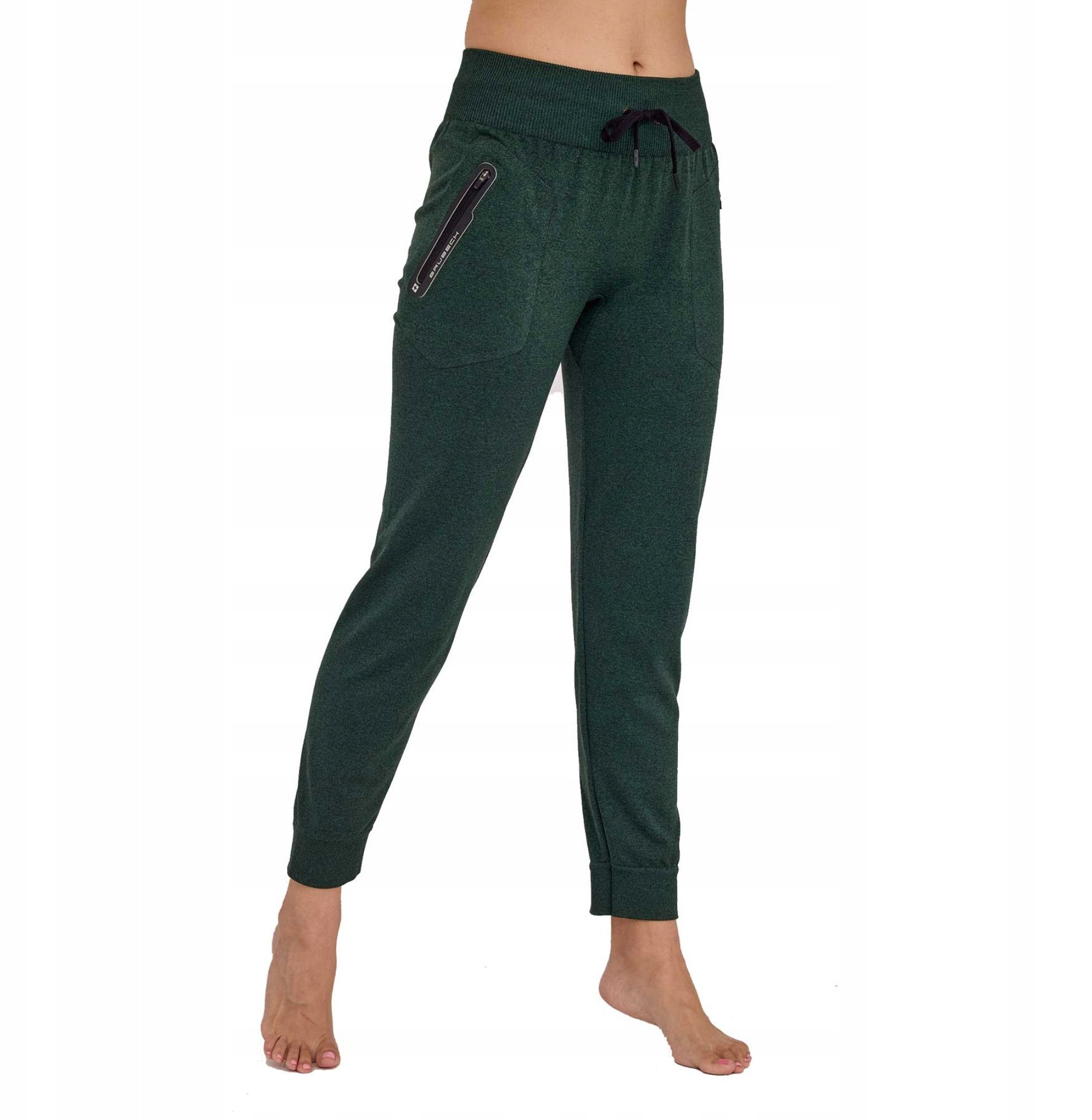 LE1404W Spodnie damskie FUSION ciemnozielony S