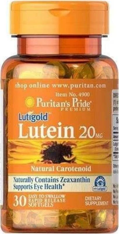 Puritans Pride Puritan's Pride Luteina 20 mg - 30 kapsułek