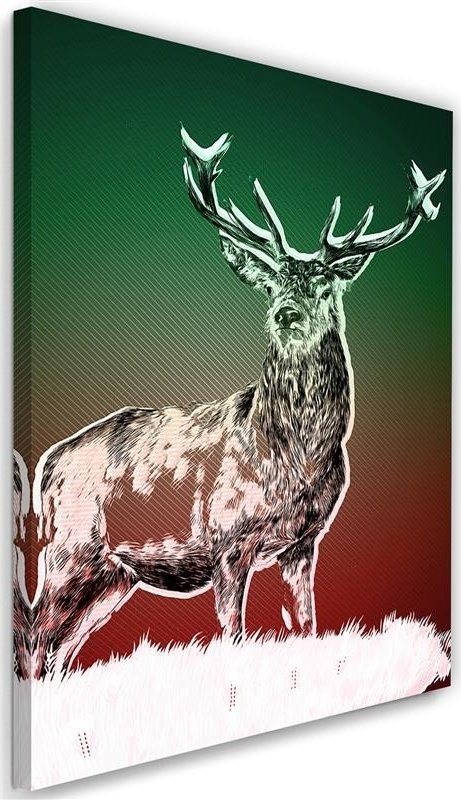 Feeby OBRAZ DRUKOWANY Jeleń Abstrakcja Natura 60x90