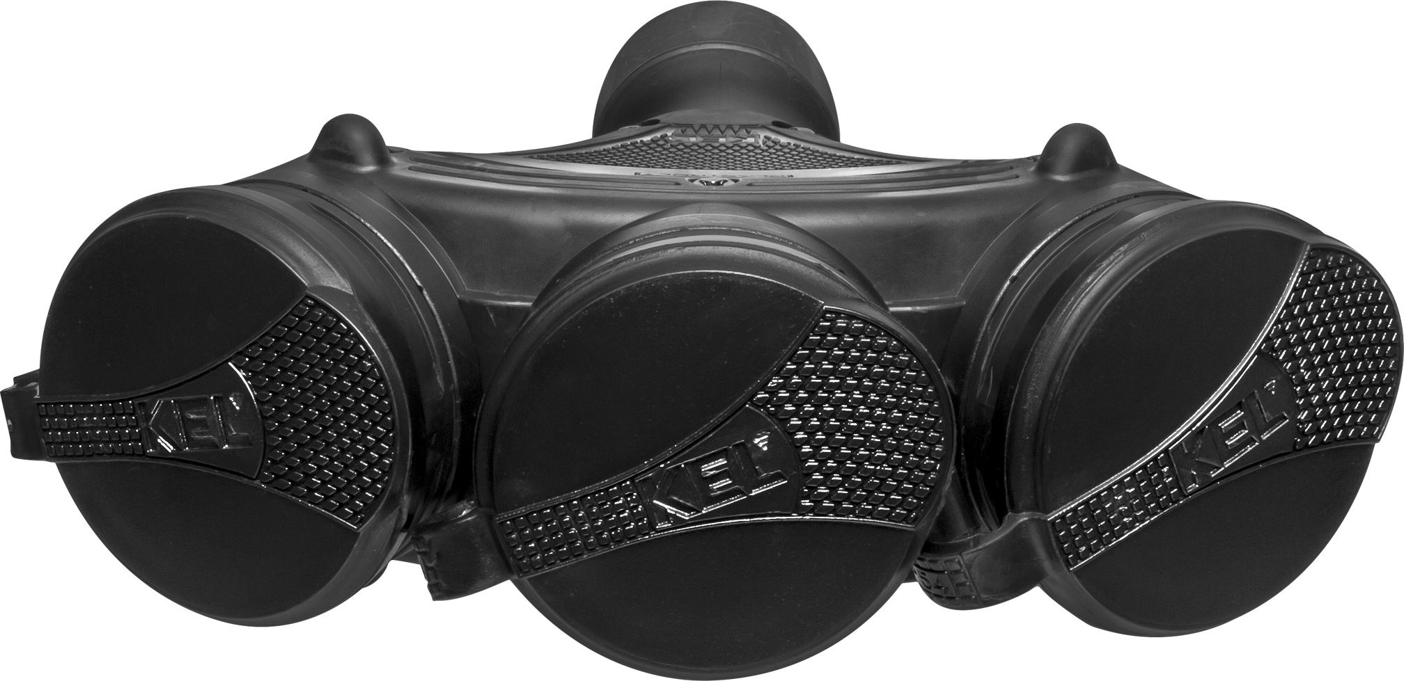 Plastrol Gniazdo trzykrotne z klapką hermetyczną; 3x2p+Z; IP44; EXTREM; SCHUKO; rozberialne; CZARNO-CZARNY