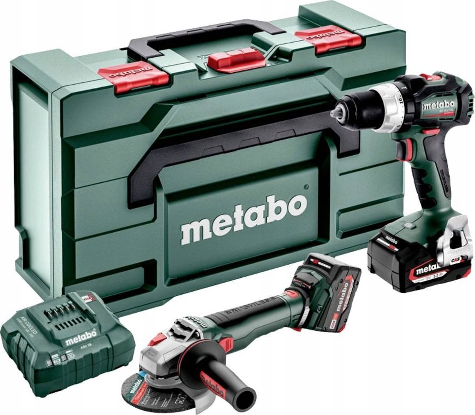 Zestaw elektronarzędzi Metabo METABO.COMBO SET 18V 2.9.4 (BS 18 LT BL + WB 18 LT BL 11-125 QUICK) 2x5.2Ah METABOX