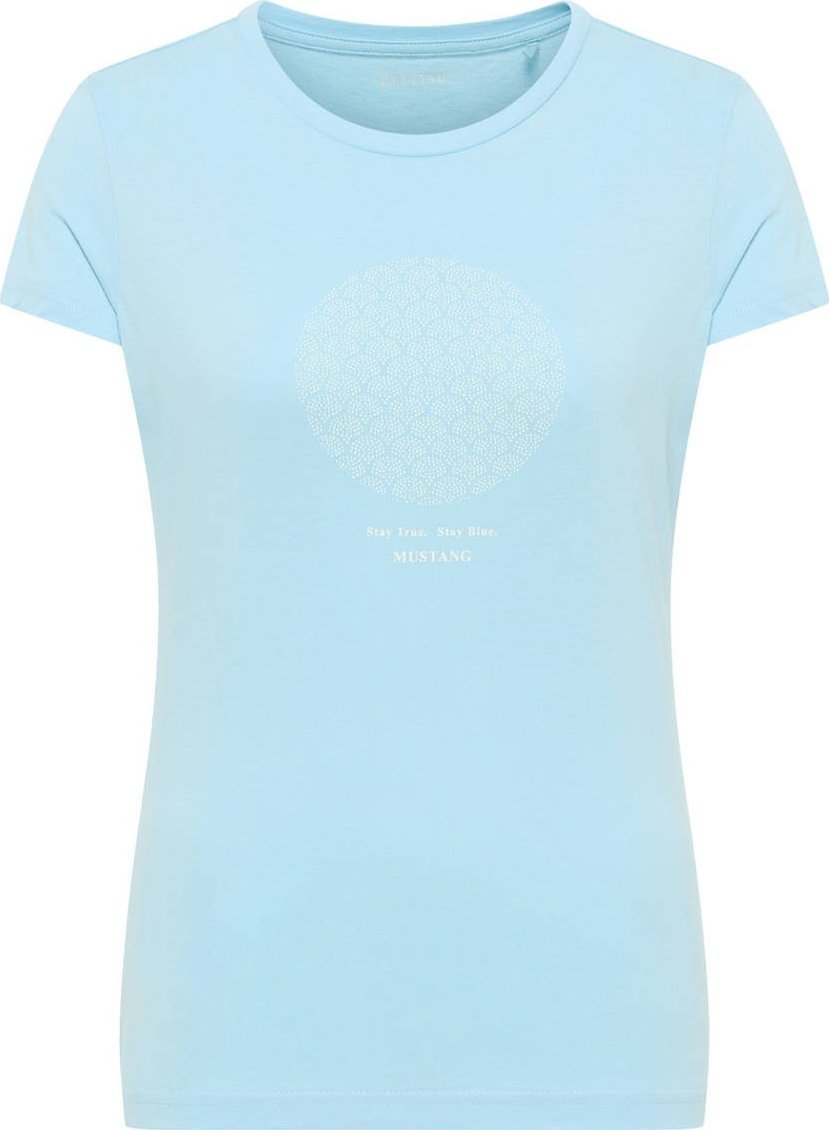 Mustang Mustang damska koszulka t-shirt ALEXIA C CHESTPRINT 1013383 5042 L