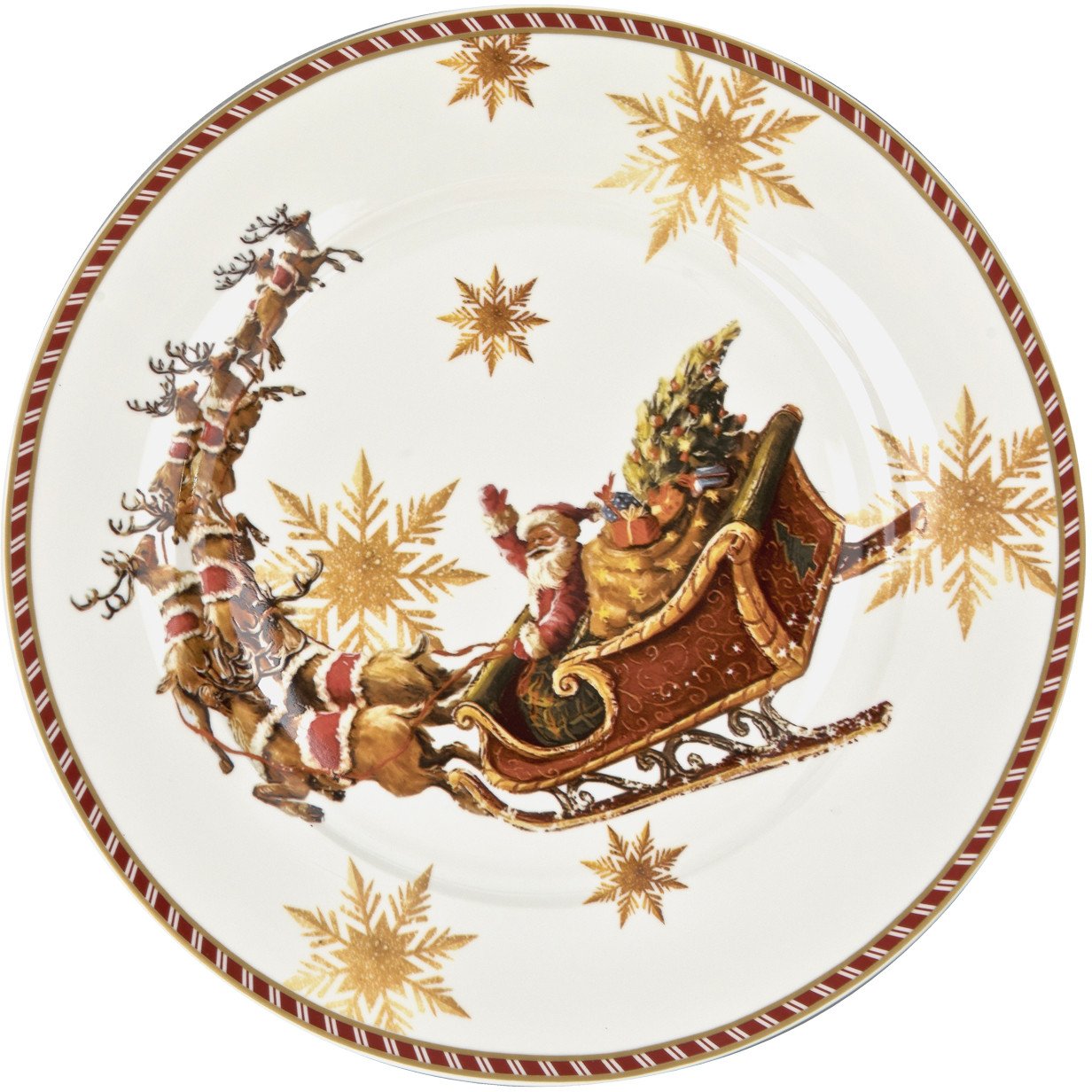 Talerz płytki 27 cm Santa on sleigh
