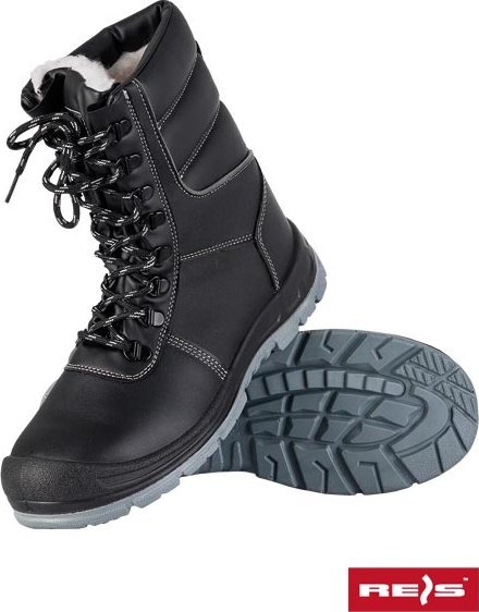 R.E.I.S. BRNORDREIS S3 SRC - robocze typu kozak, skóra wodoodporna, podnosek, wkładka, ocieplane kożuszkiem 45