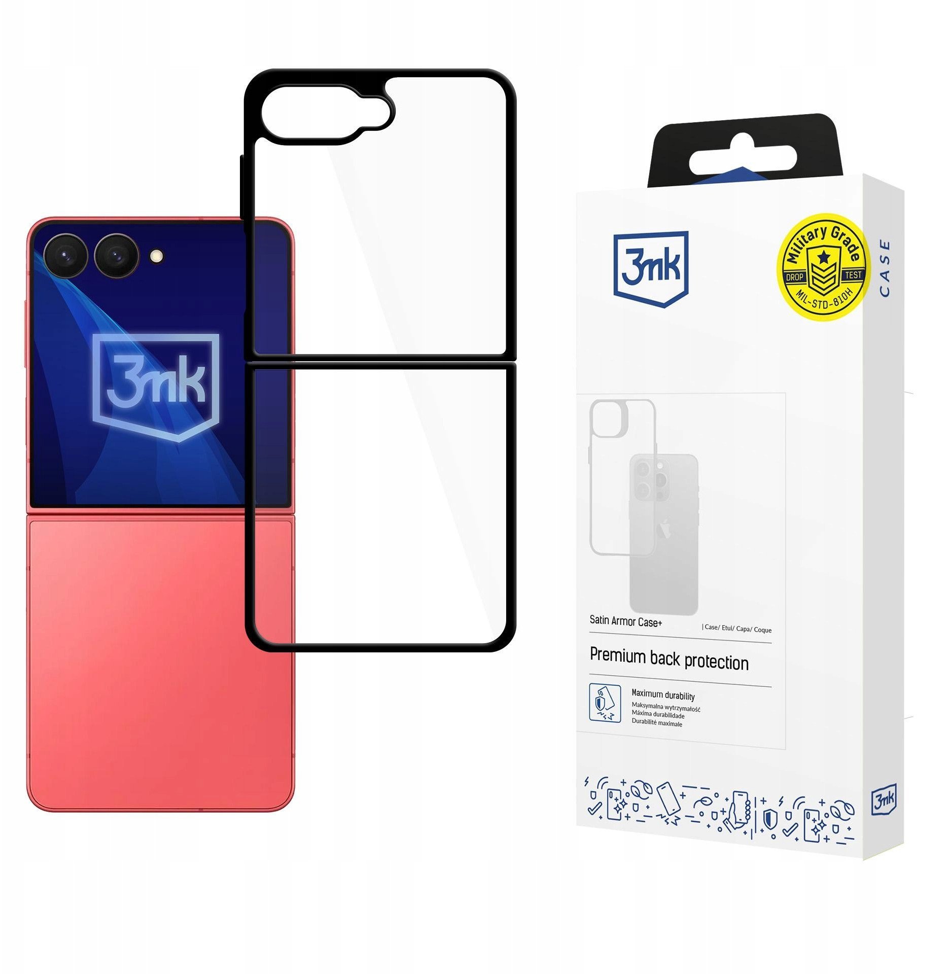 3MK Satin Armor Case+ Flip case for Samsung Galaxy Z Flip7