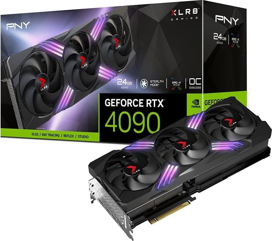 Karta graficzna PNY GeForce RTX 4090 XLR8 Gaming VERTO EPIC-X RGB OC 24GB GDDR6X (VCG409024TFXXPB1-O)