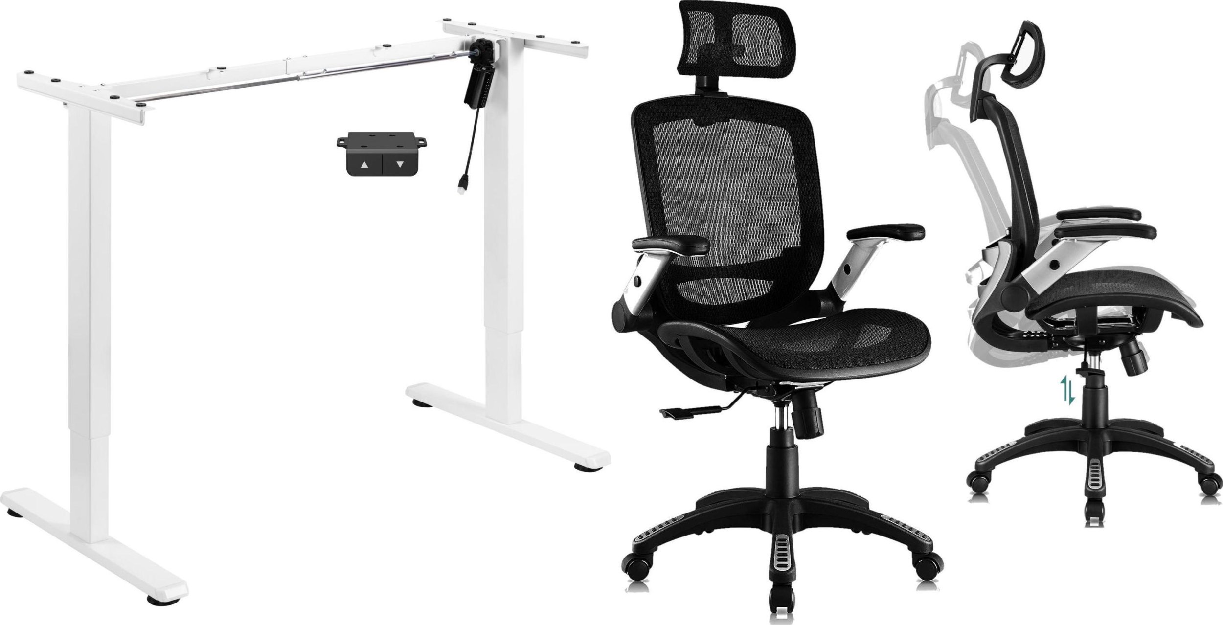 Mozos Mozos EDF ECO WH + Krzesło biurowe Ergo-C Czarne