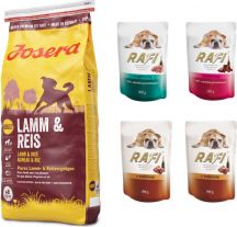 Josera Pakiet Lamm & Reis Jagnięcina 15 kg + 4 saszetki Doliny Noteci Rafi Mix Smaków