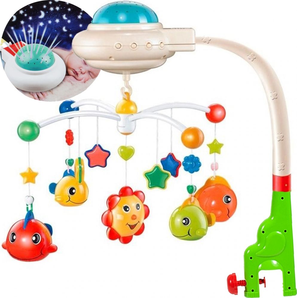 MalPlay Karuzela do Łóżeczka projektor gwiazd