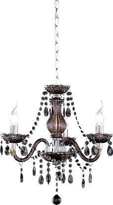 Lampa wisząca Trio Lampa sufitowa czarna glamour Trio RL LSTER świecznikowa R11073002