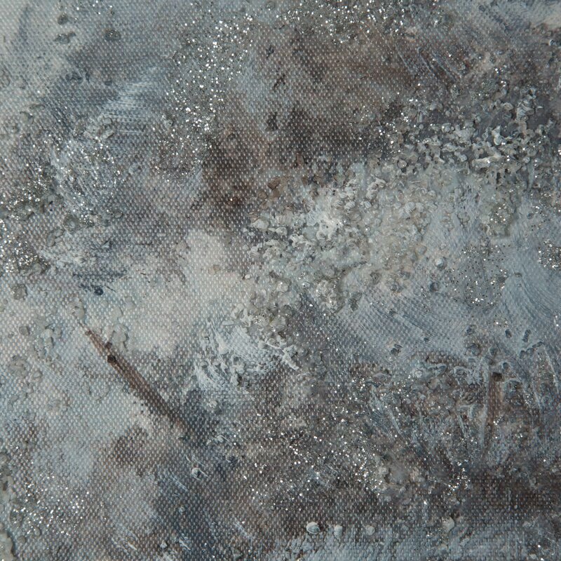 Eurofirany Obraz ręcznie malowany glamour Abstrakcja 80X80 szary