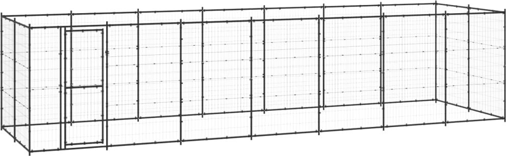vidaXL Kojec zewnętrzny dla psa, stalowy, 16,94 m