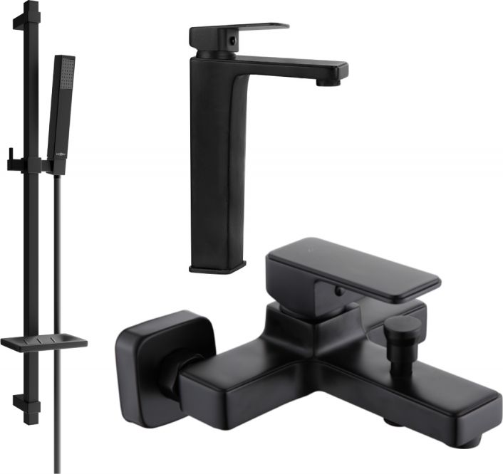 Mexen Mexen Cetus DQ77 zestaw wannowy, czarny - 744313DQ77-70