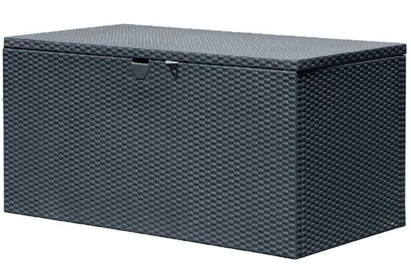 SHELTERLOGIC Stalowa skrzynia do przechowywania w kształcie poduszki | Antracyt | 132x70x67 cm