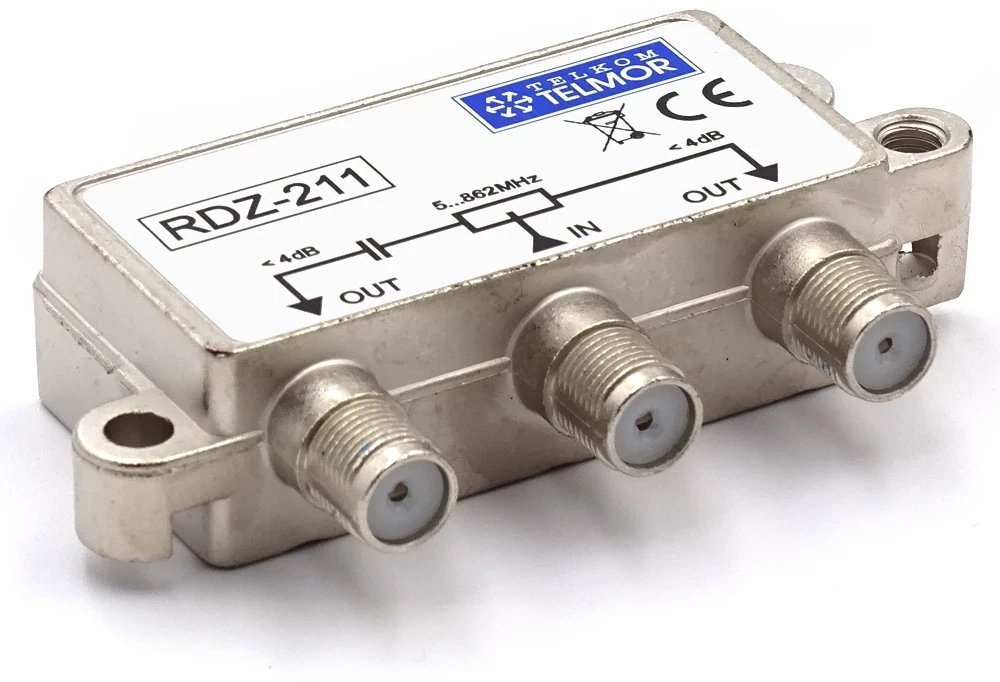 Rozgałęźnik Telkom-Telmor RDZ211 dwukrowny, 1x2