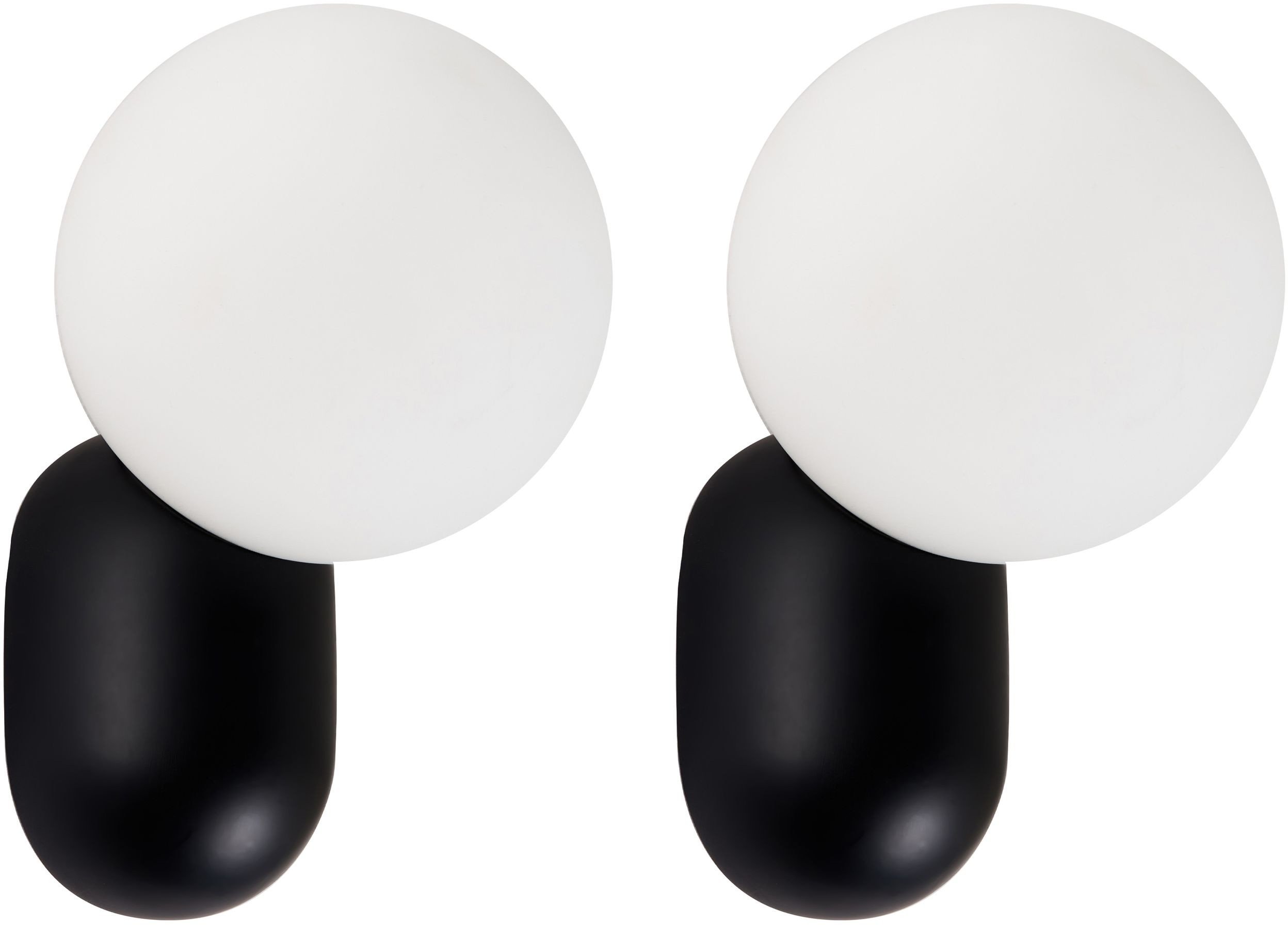 Zestaw 2 lamp ściennych HELME Czarny