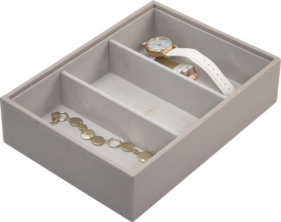 Stackers Szkatułka na biżuterię Stackers 3 komorowa classic taupe