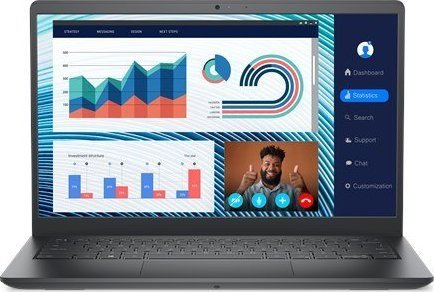 Laptop Dell Dell Vostro 14 3420 Black, 14 ", WVA, FHD, 1920 x 1080, Anti-glare, Intel Core i5, i5-1235U, 8 GB, DDR4, SSD 256 GB, Intel UHD G