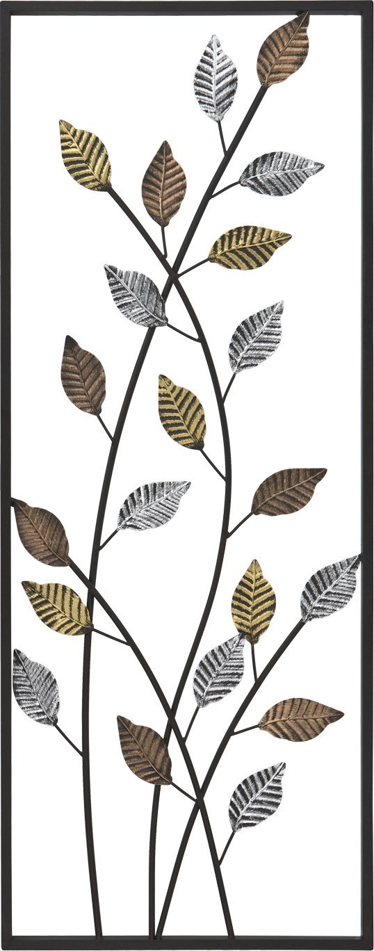 Art-Pol Dekoracja ścienna metalowa liście złoto-srebrne 125204