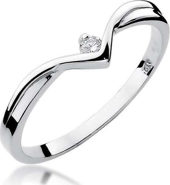 Best Diamonds złoty pierścionek z brylantem 0.04ct 15