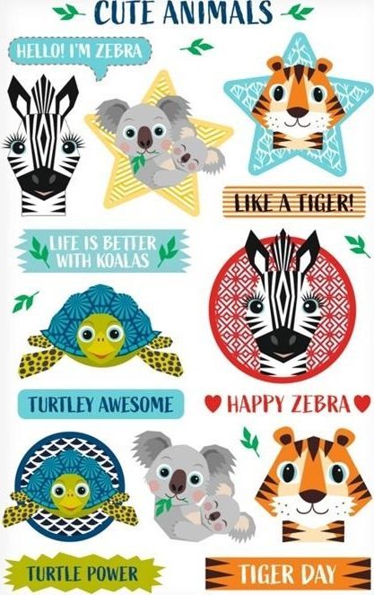 Herlitz Naklejki ozdobne Cute Animals 3szt.