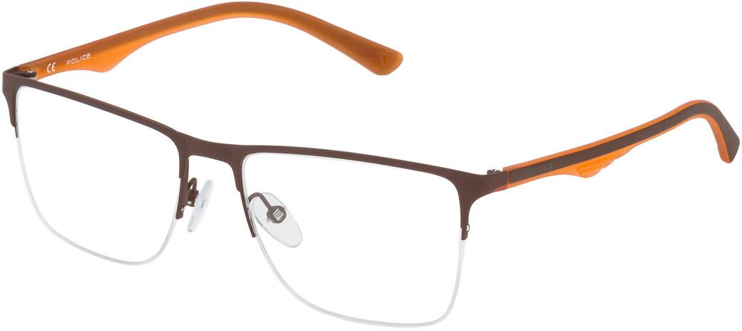Ramki do okularów Męskie Police VPL398-53090L Brązowy 53 mm