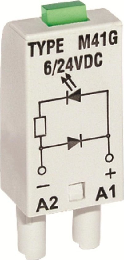 Relpol Moduł SYGNALIZACYJNY LD M41G SZARY (diody: LED zielony + D) 6...24 V DC