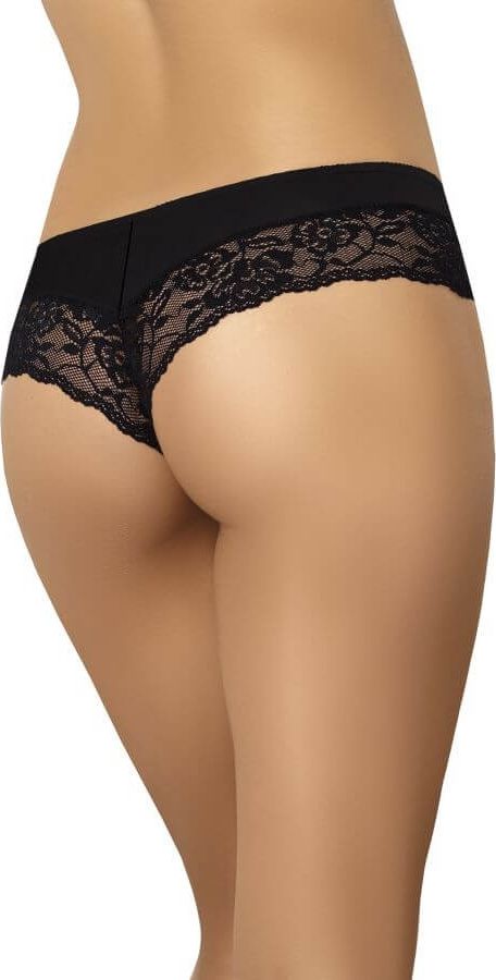 Teyli Brazyliany damskie bawełniane majtki Viki czarne L Czarny