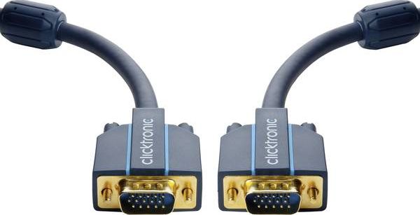 Kabel Clicktronic D-Sub (VGA) - D-Sub (VGA) 3m granatowy (JAB-1339094)