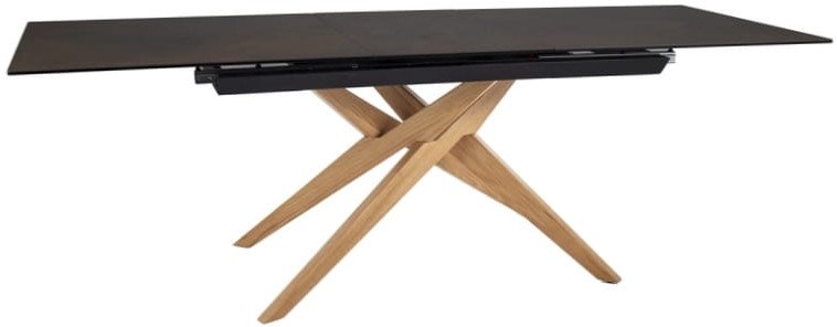 Stół LORETO CERAMIC 180(230)X90 brąz Ossido Bruno / dąb