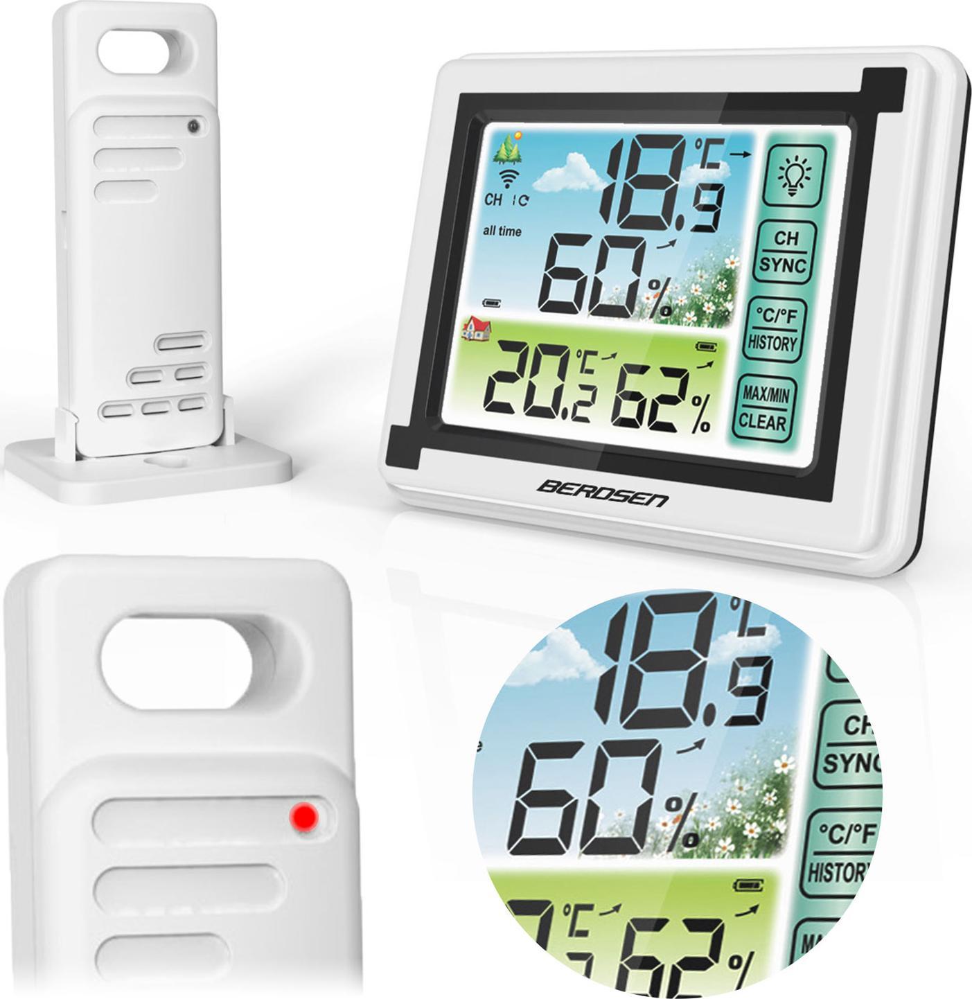 Stacja pogodowa Berdsen Stacja pogodowa z wyświetlaczem BD-900 biała