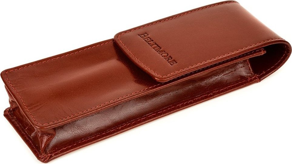 Etui na długopisy pojemne brązowe skórzane Beltimore G91 NoSize